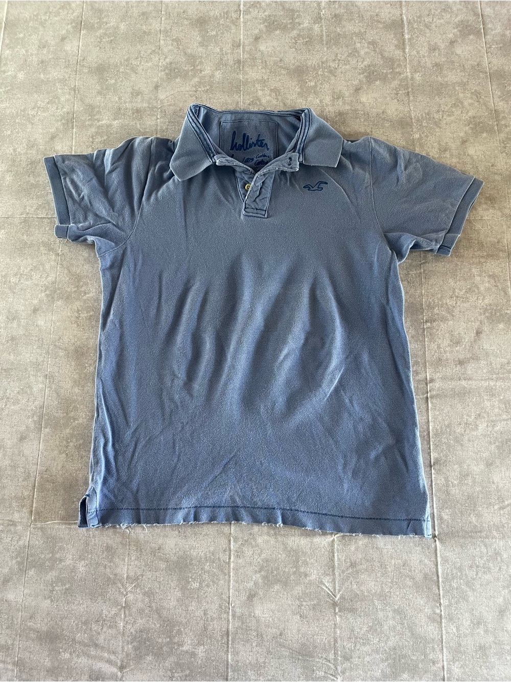Y2K Vintage Hollister Classic Short-Sleeve Polo Shirt - Blue